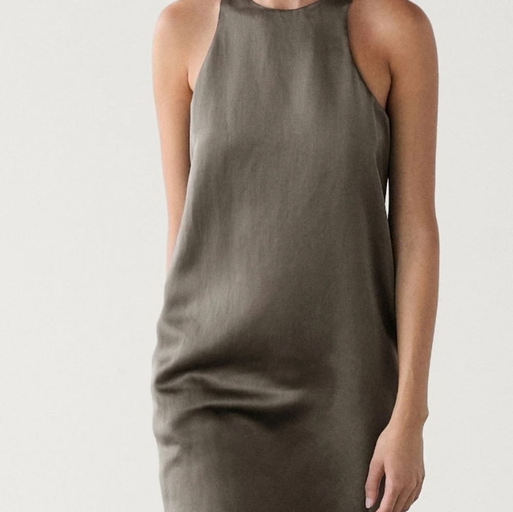 New Massimo Dutti Linen/Cotton Blend Dress - Picture 8 of 10